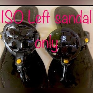 ISO LEFT Tory Burch Miller Sandal in black patent leather 🖤